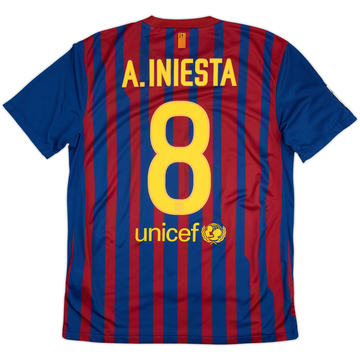 2011-12 Barcelona Maillot domicile A.Iniesta #8 - 7/10 - (M)