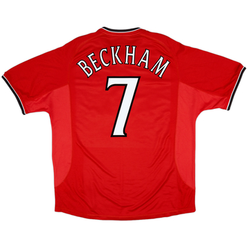 2000-02 Manchester United Maillot domicile Beckham #7 - 5/10 - (XL)