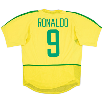 2002-04 Brésil Maillot domicile version joueur Ronaldo #9 - 8/10 - (L)