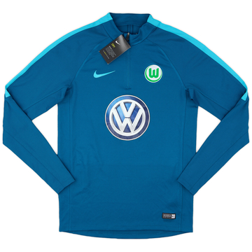 2017-18 Wolfsburg Nike Haut d'entraînement 1/4 zip (S)