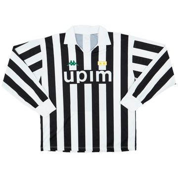 Maillot Domicile Basique Juventus 1991-92 L/S - 5/10 - (L)