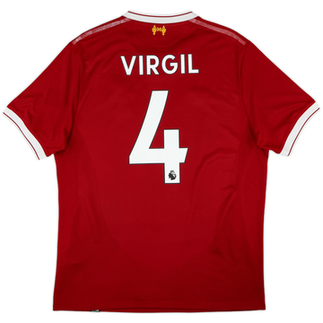 2017-18 Liverpool 125 ans Maillot domicile Virgil #4 - 5/10 - (M)