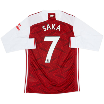 2020-21 Arsenal Maillot domicile manches longues Saka #7 - 9/10 - (S)