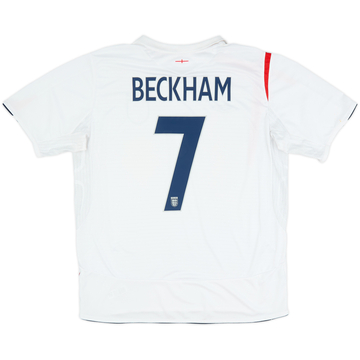 2005-07 England Maillot Domicile Beckham #7 - 6/10 - (XL)
