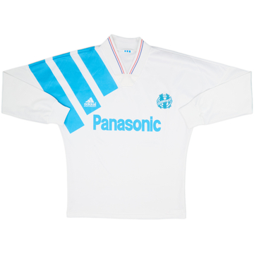 1991-92 Olympique Marseille Maillot Domicile ML - 8/10 - (L)