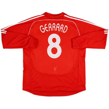 2006-08 Liverpool Maillot Domicile Manches longues Gerrard #8 - 8/10 - (XXL)