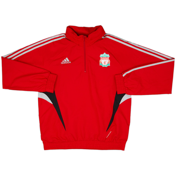 2008-09 Liverpool adidas Veste de pluie à capuche 1/4 Zip - 8/10 - (M)