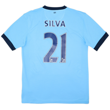 2014-15 Manchester City Maillot domicile Silva #21 - 8/10 - (M)