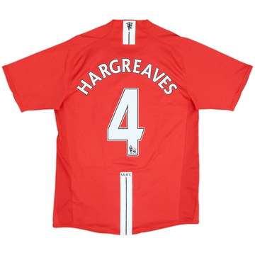 2007-09 Manchester United Maillot domicile Hargreaves #4 - 10/10 - (S)