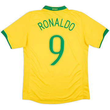 2006-08 Brazil Maillot Domicile Ronaldo #9 - 6/10 - (S)