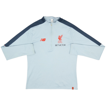 2019-20 Liverpool New Balance Haut d'entraînement 1/2 Zip - 7/10 - (M)