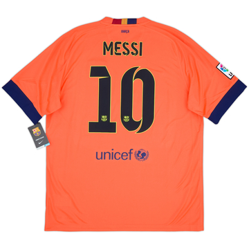 2014-15 Barcelona Maillot extérieur Messi #10 (XL)