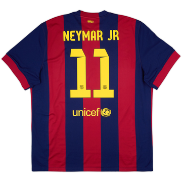 2014-15 Barcelona Maillot Domicile Neymar Jr #11 (XXL)