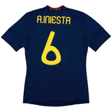2010-11 Spain Maillot Extérieur A.Iniesta #6 - 8/10 - (S)