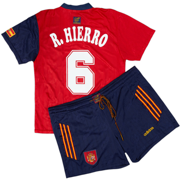 1996-98 Spain Maillot Domicile et Short R.Hierro #6 - 7/10 - (S)