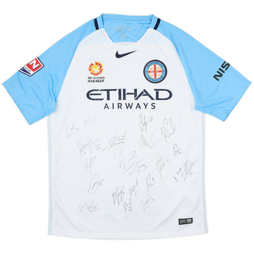 2016-17 Melbourne City Maillot domicile signé par l'équipe - 6/10 - (L)