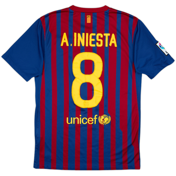 2011-12 Barcelona Maillot domicile A.Iniesta #8 - 5/10 - (S)