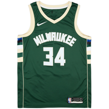 2017-26 Milwaukee Bucks Antetokounmpo #34 Nike Swingman Maillot extérieur - 9/10 - (M)