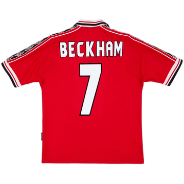1998-00 Manchester United Maillot Domicile Beckham #7 - 7/10 - (15-16 ans)