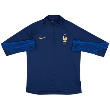 2022-23 France Nike Haut d'entraînement 1/4 Zip - 8/10 - (XL.Boys)