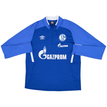 2018-19 Schalke Umbro Haut d'entraînement 1/4 zip - 8/10 - (L)