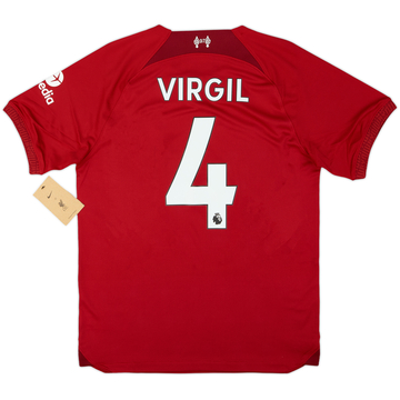 2022-23 Liverpool Maillot Domicile Virgil #4 (S)