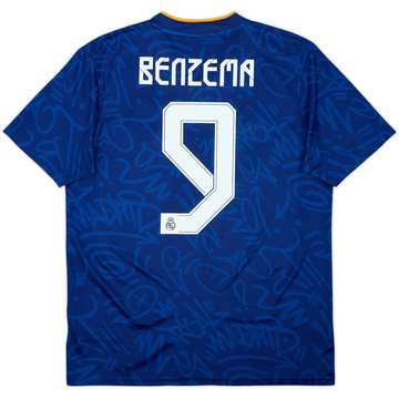 2021-22 Real Madrid Maillot extérieur Benzema #9 - 8/10 - (M)