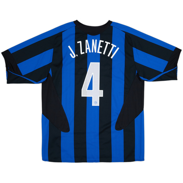 2005-06 Inter Milan Maillot domicile J.Zanetti #4 - 6/10 - (XL)
