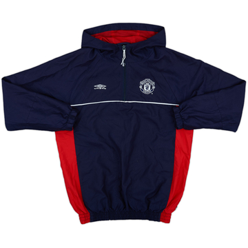 2000-01 Manchester United Umbro Haut d'entraînement à capuche 1/4 Zip - 8/10 - (L.Boys)