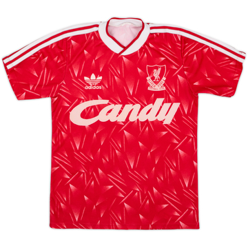 1989-91 Liverpool Maillot Domicile - 8/10 - (L.Boys)