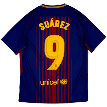 2017-18 Barcelona Maillot Domicile Suarez #9 - 9/10 - (M)