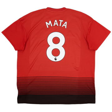 2018-19 Manchester United Maillot Domicile Mata #8 - 6/10 - (XL)