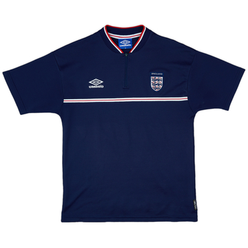 1998-00 England Umbro Maillot d'entraînement 1/4 Zip - 7/10 - (M)
