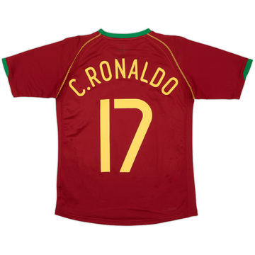 2006-08 Portugal Maillot domicile C.Ronaldo #17 - 8/10 - (XL.Boys)