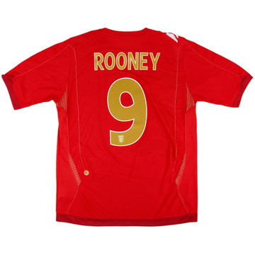 2006-08 England Maillot extérieur Rooney #9 - 7/10 - (L)