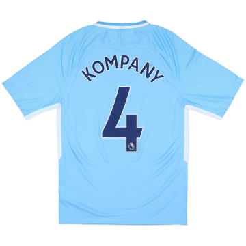 2017-18 Manchester City Maillot Domicile Kompany #4 (S)