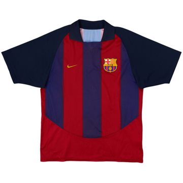 2003-04 Barcelona Maillot Domicile Basique - 5/10 - (M)