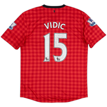 2012-13 Manchester United Maillot domicile Vidic #15 - 4/10 - (M)