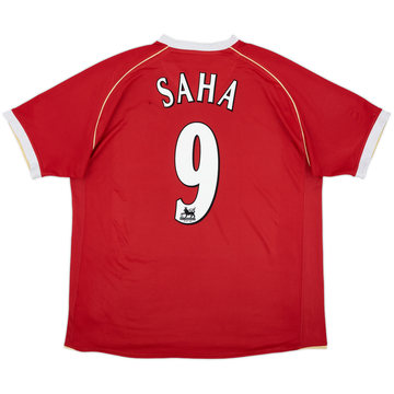 2006-07 Manchester United Maillot domicile Saha #9 - état 6/10 - (XL)
