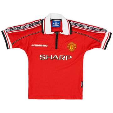 1998-00 Manchester United Maillot Domicile - 9/10 - (6-7 ans)