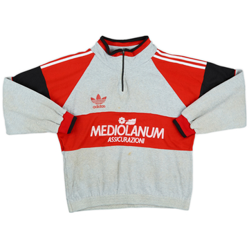 1990-92 AC Milan adidas Haut d'entraînement 1/4 Zip - 6/10 - (S)
