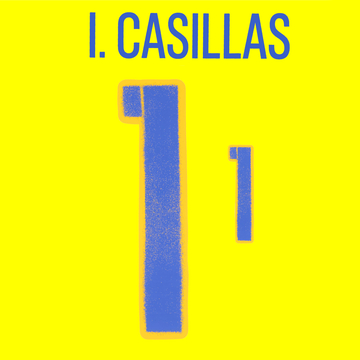 Flocage 2016-18 Espagne GK I. Casillas #1 bleu