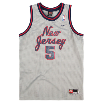 1977 New Jersey Nets Kidd #5 Nike Rewind Swingman Jersey (Alternatif) Y
