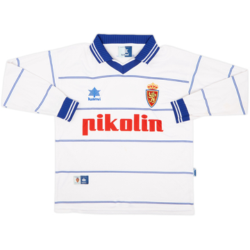 1999-01 Real Zaragoza Maillot de match Domicile Manches longues Junior #3