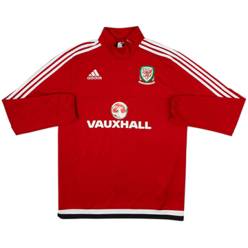 2015-16 Wales adidas Haut d'entraînement 1/4 Zip - 8/10 - (M)