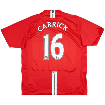 2007-09 Manchester United Maillot domicile Carrick #16 - 6/10 - (XL)