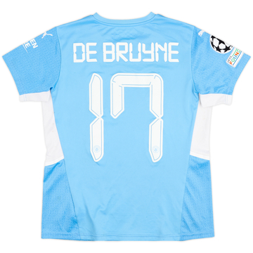 2020-21 Manchester City Maillot Domicile De Bruyne #17 - 7/10 - (Taille L Femme)