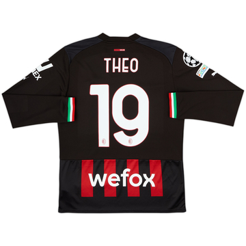2022-23 AC Milan Maillot Domicile ML Theo #19 - 10/10 - (M)