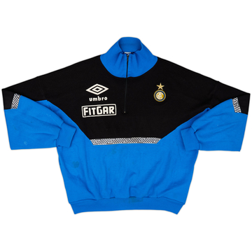 1991-92 Inter Milan Haut d'entraînement 1/4 Zip Umbro version joueur - 6/10 - (L)