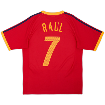 2002-04 Spain Maillot domicile basique Raul #7 - 9/10 - (XL.Boys)